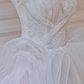 Princess Ball Gown Strapless Tulle Beads Long Wedding Dresses C4512