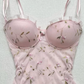 Cute A Line Spaghetti Straps Pink Satin Chiffon Applique Short Homecoming Dress 16th Birthday Outfits C4513