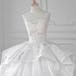 Dreamy Ball Gown Strapless Tulle Sequin Applique Long Wedding Dresses C4533