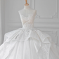 Dreamy Ball Gown Strapless Tulle Sequin Applique Long Wedding Dresses C4533