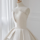Classy Ball Gown Strapless Satin Tulle Long Wedding Dresses C4535