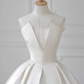 Classy Ball Gown Strapless Satin Tulle Long Wedding Dresses C4535