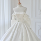 Timeless Ball Gown Off The Shoulder Satin Applique Long Wedding Dresses C4537