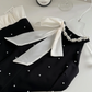 Sweet 18th Black A Line Halter Satin Beads Short Homecoming Dress Birthday Outfits C4547