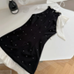 Sweet 18th Black A Line Halter Satin Beads Short Homecoming Dress Birthday Outfits C4547