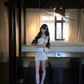 Chic 20th White Mermaid Off The Shoulder Satin Short Homecoming Dress Birthday Outfits C4569