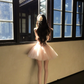 Princess 18th Pink Ball Gown Strapless Tulle Short Homecoming Dress Birthday Outfits C4570