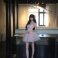Princess 18th Pink Ball Gown Strapless Tulle Short Homecoming Dress Birthday Outfits C4570
