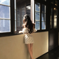 Elegant 20th Mermaid Off The Shoulder Satin Short Homecoming Dress Birthday Outfits C4578