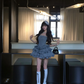 Gray 17th Ball Gown Strapless Satin Short Homecoming Dress Birthday Outfits C4579