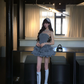 Gray 17th Ball Gown Strapless Satin Short Homecoming Dress Birthday Outfits C4579