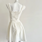 Cute 17th A Line U Neck Satin Short Homecoming Dress Birthday Outfits C4588