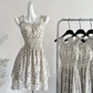 Unique 18th A Line Chiffon Printed Short Homecoming Dress Birthday Outfits C4590