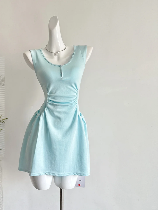 Chic 18th A Line U Neck Satin Short Homecoming Dress Birthday Outfits C4591