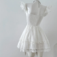 Sweet 16th White A Line Sweetheart Satin Short Homecoming Dress Birthday Outfits C4597
