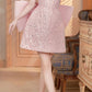 Cute Pink A Line Halter Satin Sequin Short Homecoming Dress Birthday Outfits C4605