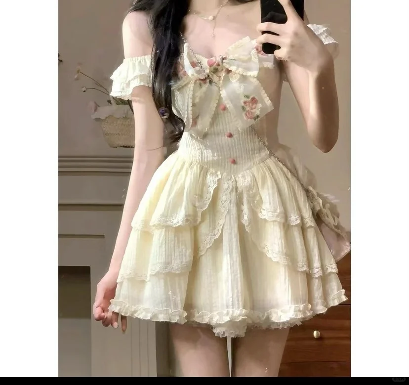 Chic A Line Off The Shoulder Satin Lace Short Homecoming Dress 17th Birthday Outfits C4614