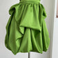 Chic A Line Strapless Green Satin Pleated Short Homecoming Dress 18th Birthday Outfits C4623