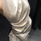 Robe de bal longue en satin, luxueuse, décolleté en V profond, style sirène, C4647