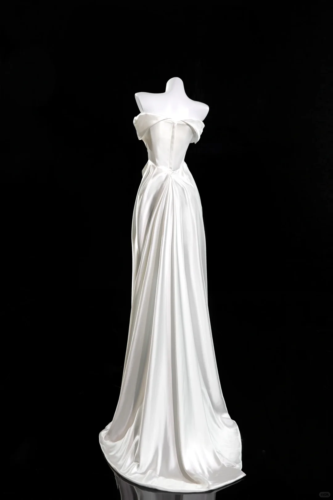 Robe de bal longue en satin, simple et élégante, style sirène, épaules dénudées, C4648