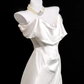 Robe de bal longue en satin, simple et élégante, style sirène, épaules dénudées, C4648