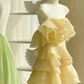 Simple A line Strapless Short Birthday Dress Yellow Homecoming Dresses C464
