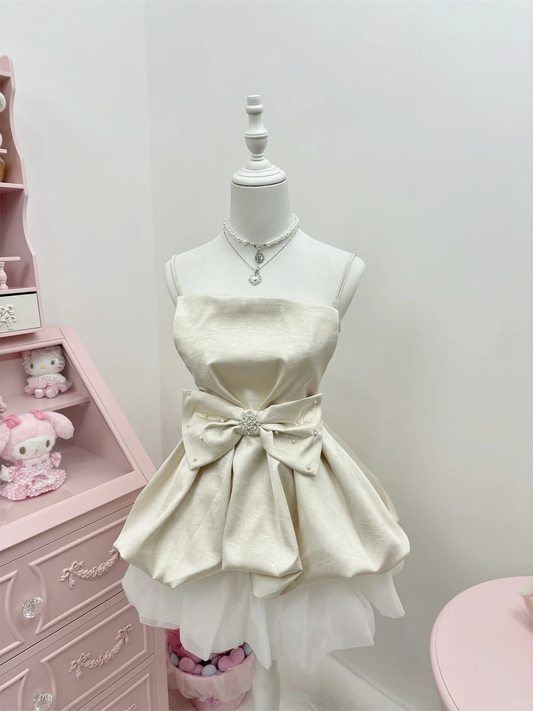 Cute A Line Spaghetti Straps Satin Tulle Beads Short Homecoming Dress 15th Birthday Outfits C4664