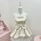 Robe de soirée courte en satin et tulle à bretelles spaghetti, coupe trapèze, tenue pour 15e anniversaire, C4664