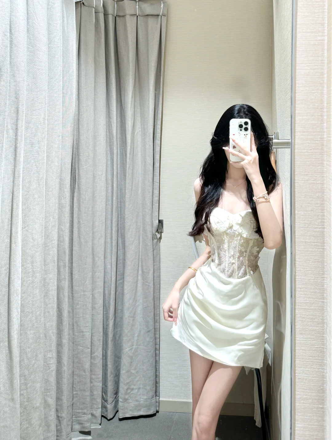 Chic A Line Strapless Satin Lace Short Homecoming Dress 18th Birthday Outfits C4672