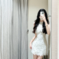 Elegant A Line Halter Lace Short Homecoming Dress 20th Birthday Outfits C4688