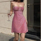 Shiny A Line Spaghetti Straps Satin Sequin Short Homecoming Dress 17th Birthday Outfits C4705