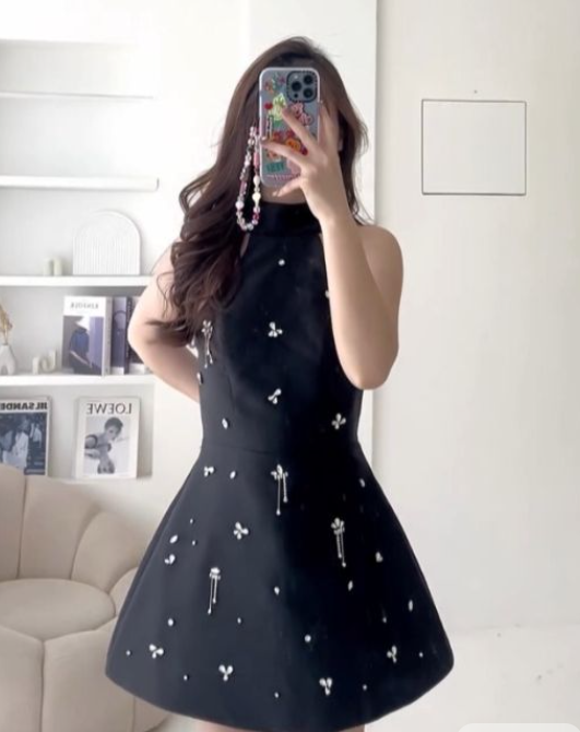 Simple A Line Scoop Neckline Short Birthday Dress Black Homecoming Dresses C473