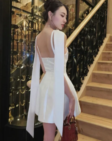 Simple A Line Scoop Neckline Short Birthday Dress Black Homecoming Dresses C473