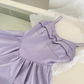 Pretty A Line Spaghetti Straps Lilac Satin Short Homecoming Dress 17th Birthday Outfits C4742
