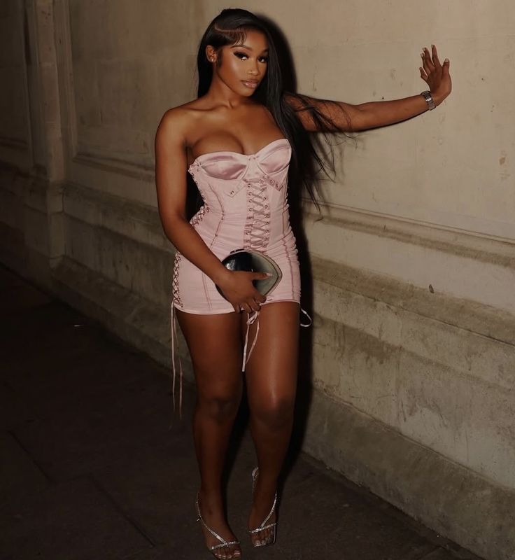 Unique 21th Pink Mermaid Bodycon Strapless Satin Short Homecoming Dress Birthday Outfits C4747