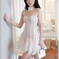 Simple A Line Straps Lace Short Birthday Dress Champagne Homecoming Dresses C474