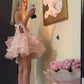 Sweet Ball Gown Off The Shoulder Satin Short Homecoming Dress 18th Birthday Outfits C4800