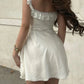 Pretty A Line Spaghetti Straps Satin Lace Short Homecoming Dress 18th Birthday Outfits C4818