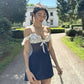 Impress A Line Spaghetti Straps Satin Lace Short Homecoming Dress 18th Birthday Outfits C4819
