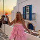 Sweet A Line Strapless Chiffon Applique Short Homecoming Dress 17th Birthday Outfits C4869