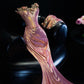 Robe de bal longue en satin à fleurs, style sirène, sans bretelles, C4884