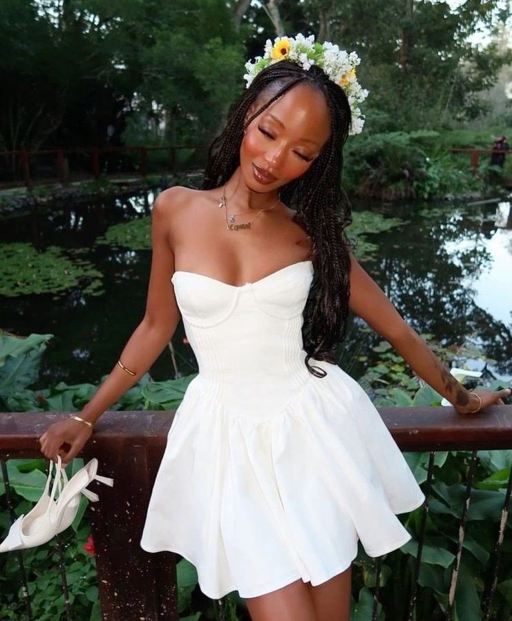 Simple White A Line Strapless Satin Short Homecoming Dress 20th Birthday Outfits C4903