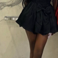 Unique Black A Line Strapless Satin Short Homecoming Dress 20th Birthday Outfits C4904