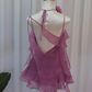 Simple A line Spaghetti Straps Backless Birthday Dress Chiffon Homecoming Dresses C490