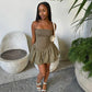 Classy A Line Halter Satin Short Homecoming Dress 18th Birthday Outfits C4917