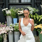 Elegant A Line V Neck Satin Short Homecoming Dress 21th Birthday Outfits C4937