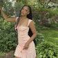 Elegant A Line Spaghetti Straps Pink Satin Short Homecoming Dress 20th Birthday Outfits C4940