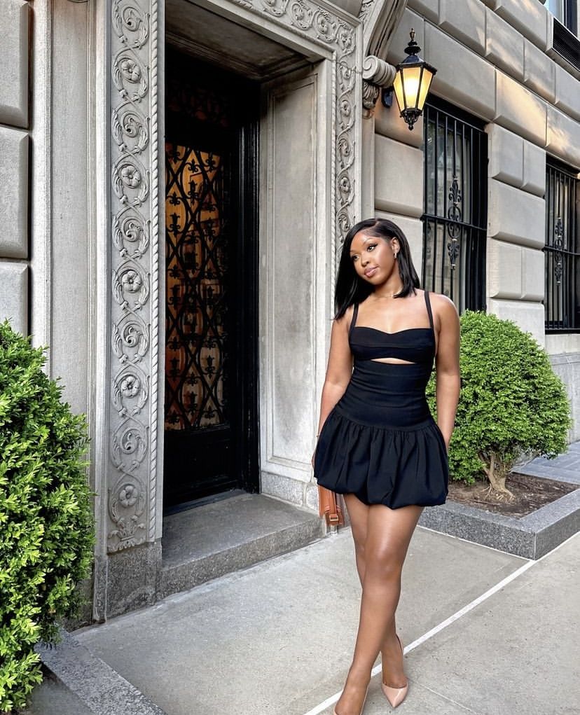 Classy A Line Spaghetti Straps Black Satin Short Homecoming Dress 20th Birthday Outfits C4953