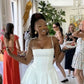 White A Line Spaghetti Straps Satin Short Homecoming Dress 20th Birthday Outfits C4954