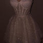 Sparkly A Line Spaghetti Straps Sequin Short Homecoming Dress 18th Birthday Outfits C4976